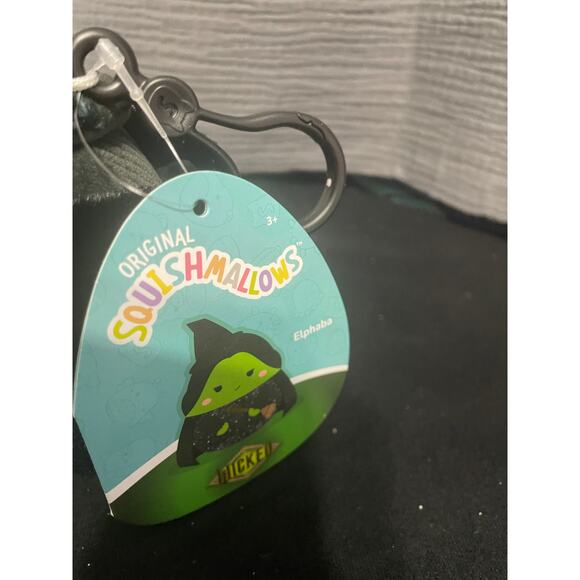 NEW with tag 2024 Squishmallow Wicked Elphaba 3" Keychain Clip-On! - Picture 2 of 4